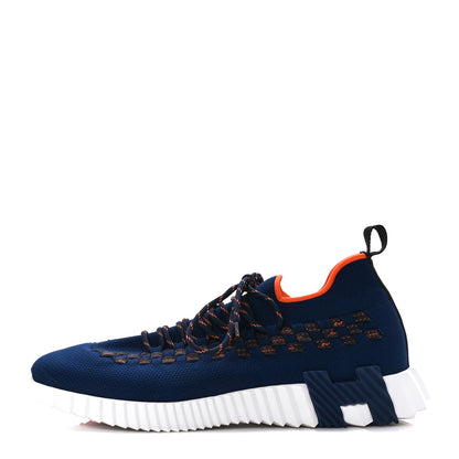 Hermes Knit Bolduc Mens Flex Sneakers 43.5 Marine Black 1 of 8