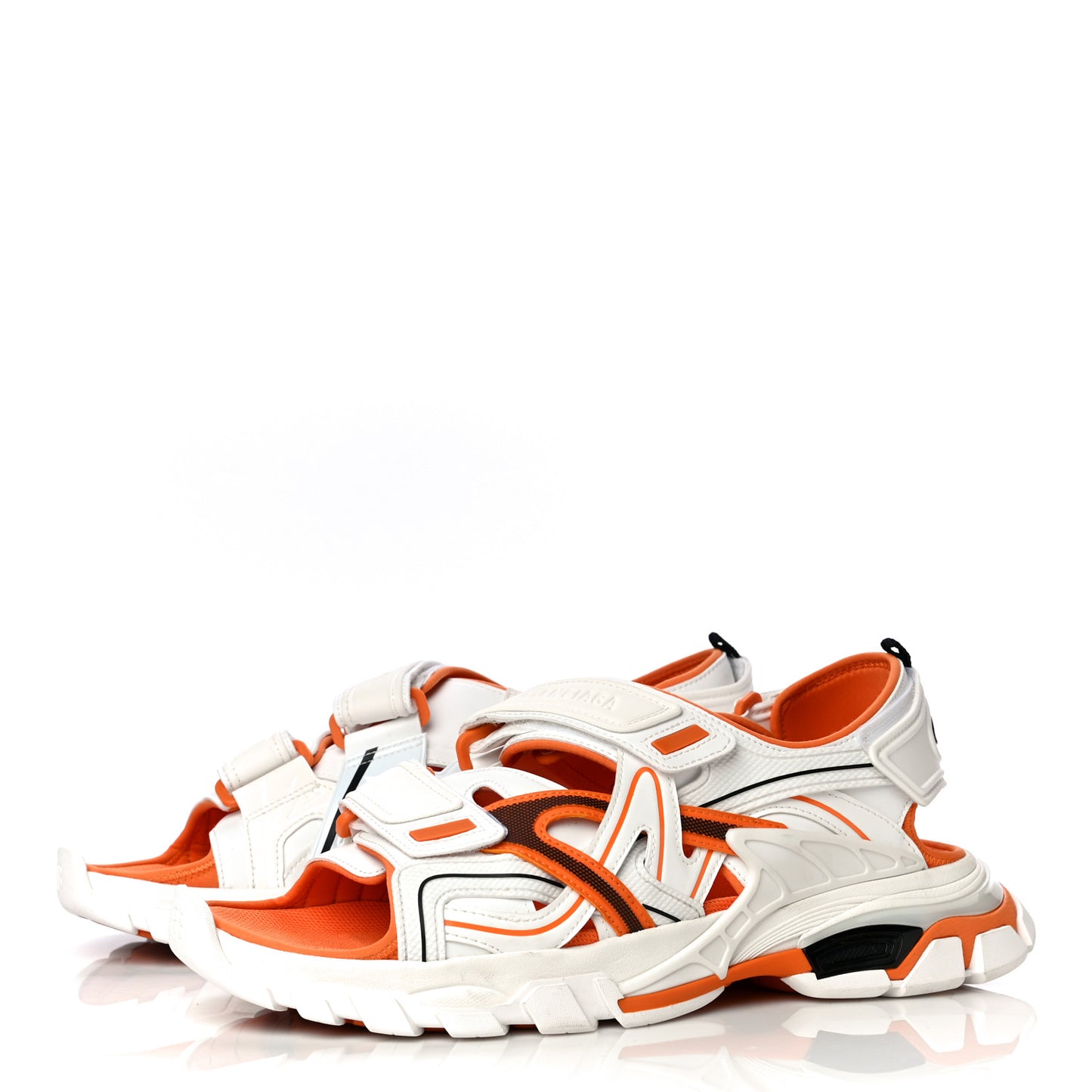 Neoprene Rubber Mens Track Sandals 45 White Orange