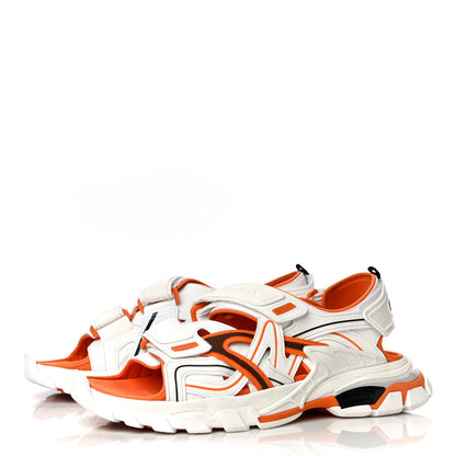 Balenciaga Neoprene Rubber Mens Track Sandals 45 White Orange 3 of 14