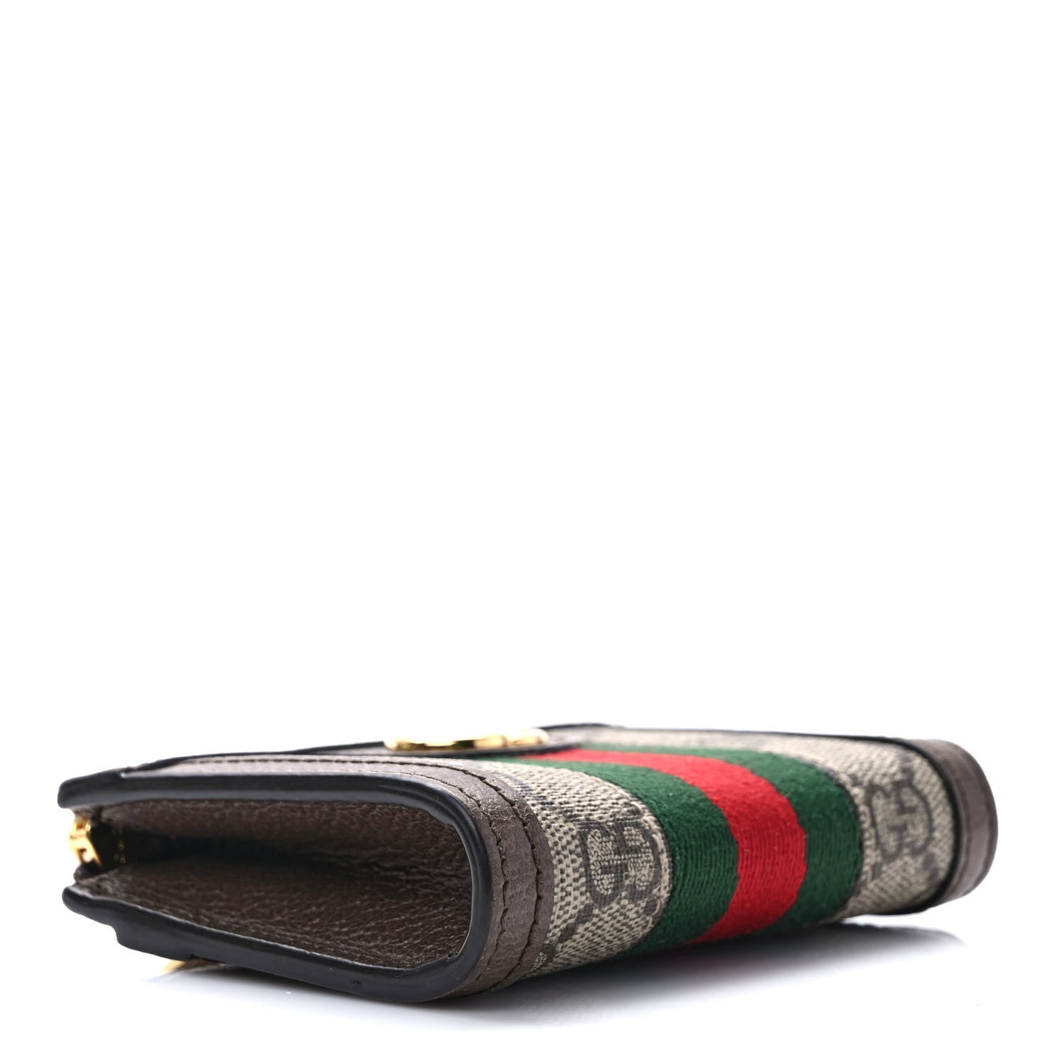 Gucci GG Supreme Monogram Web Ophidia Zip Wallet Beige New Acero 4 of 7