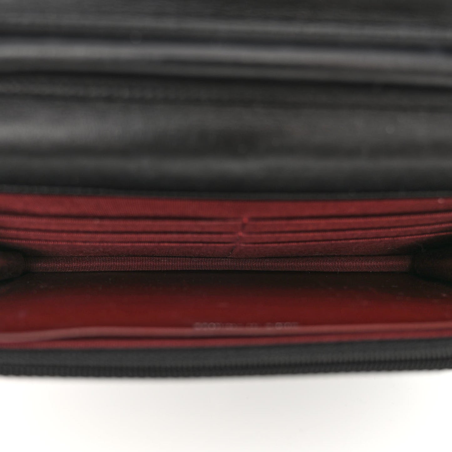 Lambskin Quilted Wallet On Chain WOC Black