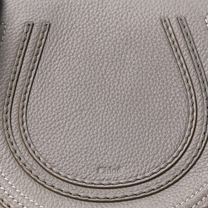 Chloe Grained Calfskin Small Marcie Saddle Bag Cashmere Grey 7 of 9
