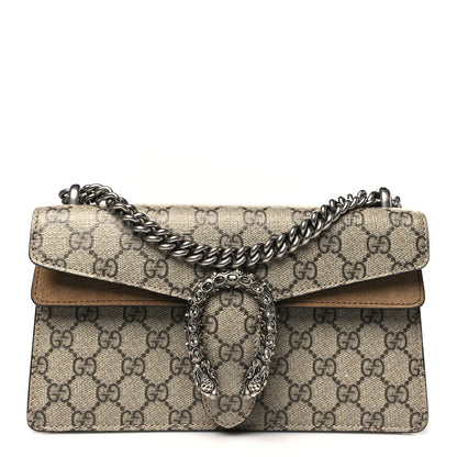Gucci GG Supreme Monogram Small Dionysus Shoulder Bag Taupe 1 of 10