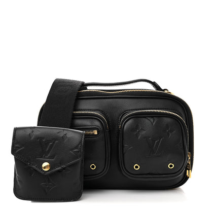 Louis Vuitton Calfskin Monogram Embossed Utility Crossbody Black 11 of 11