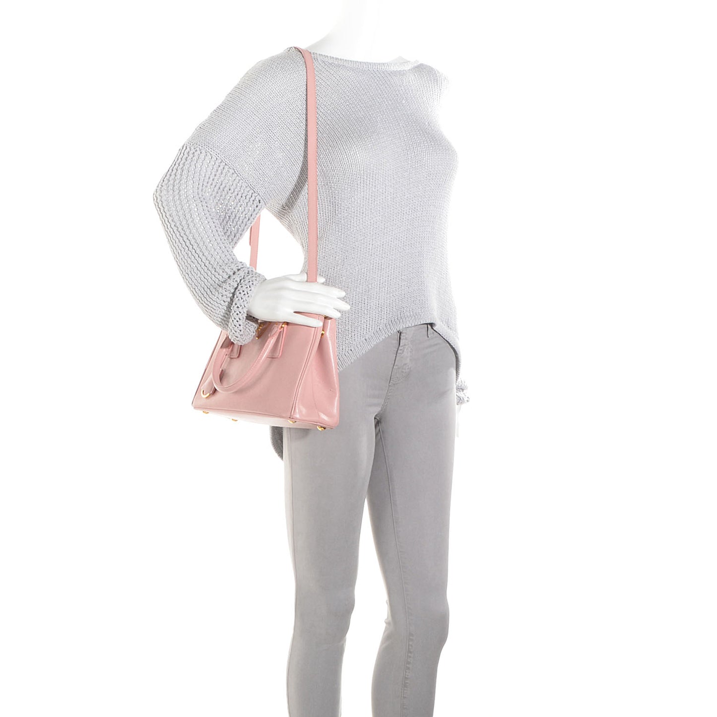 Saffiano Lux Mini Double Zip Tote Orchidea