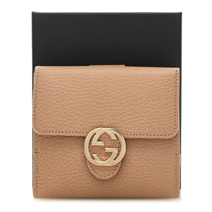 Gucci Dollar Calfskin Interlocking G French Wallet Camelia 7 of 7