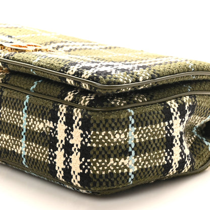 Burberry Calfskin Boucle Check Small Lola Chain Bag Olive Green 9 of 9