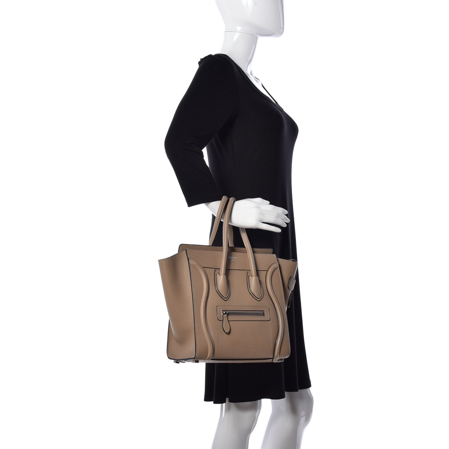 Drummed Calfskin Micro Luggage Dune