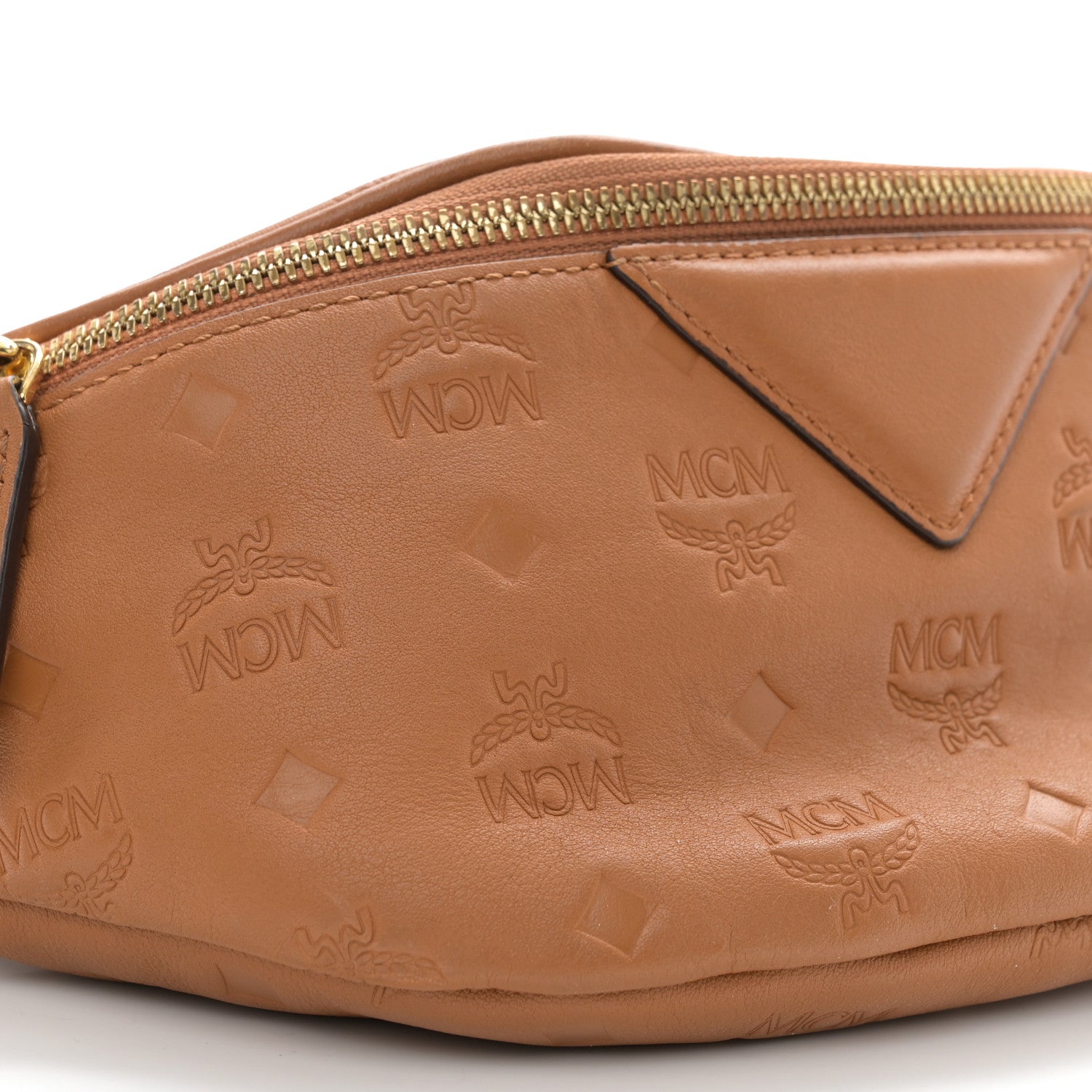 MCM Calfskin Ottomar Monogram Fursten Belt Bag Cognac 9 of 11