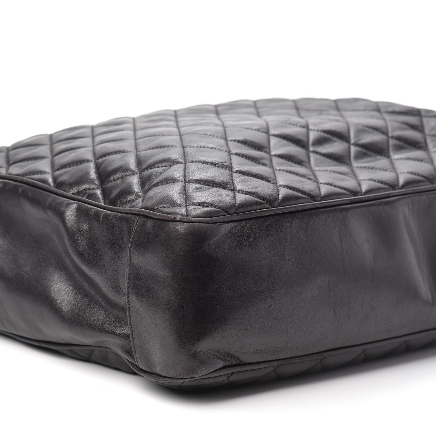 Chanel Lambskin Quilted Shopping Tote Black 8 of 10