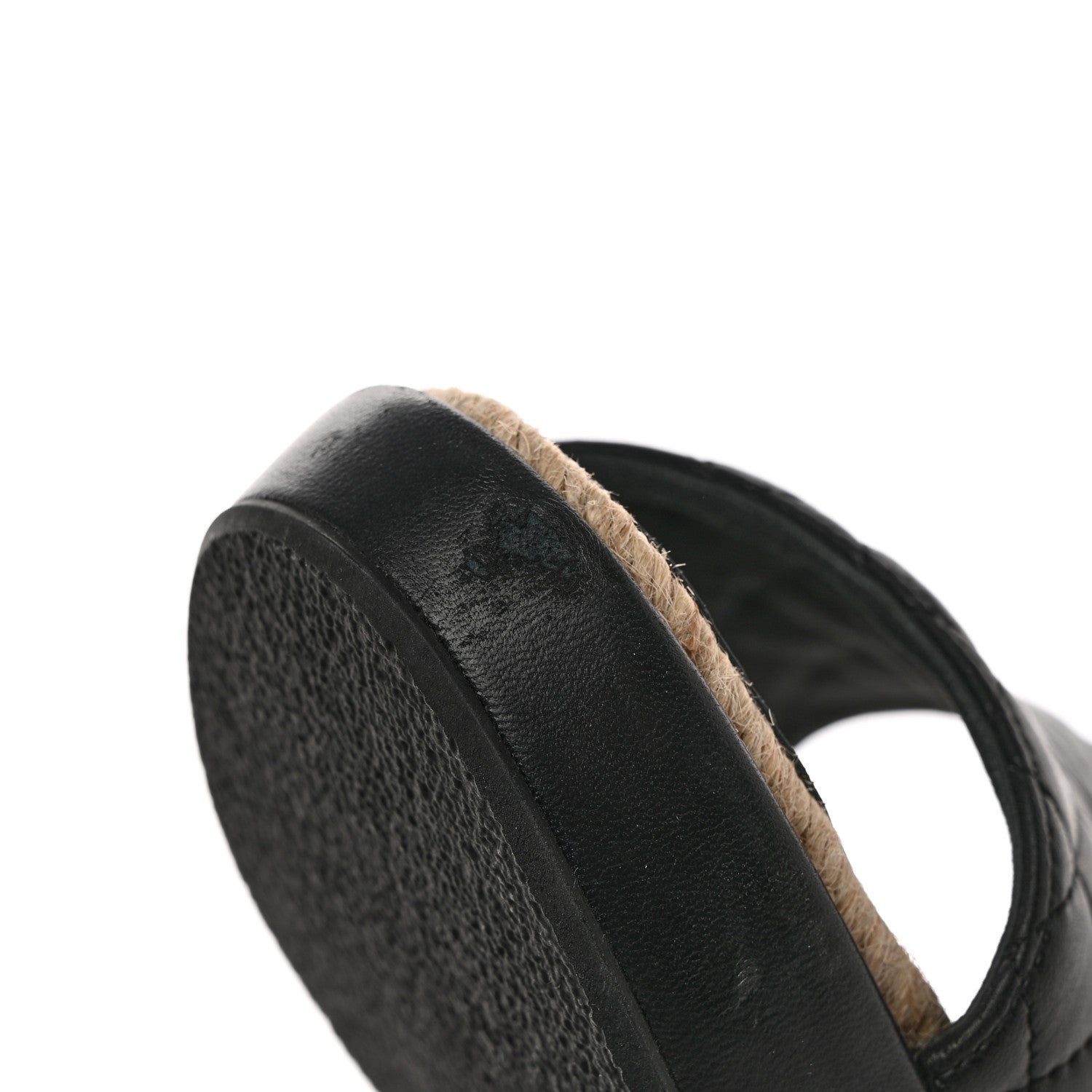 Chanel Lambskin Quilted CC Mules Sandals 39 Black White 9 of 12