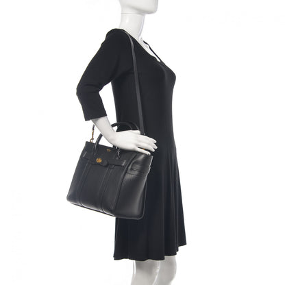 Mulberry Small Classic Grain Small Bayswater Zip Tote Black 2 of 9