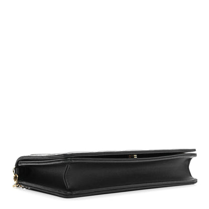 Christian Dior Lambskin Cannage Lady Dior Chain Wallet Black 5 of 13
