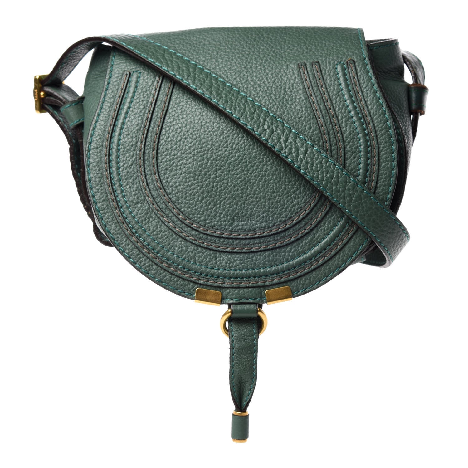 Chloe Calfskin Mini Marcie Round Crossbody Bag Eucalyptus 1 of 9