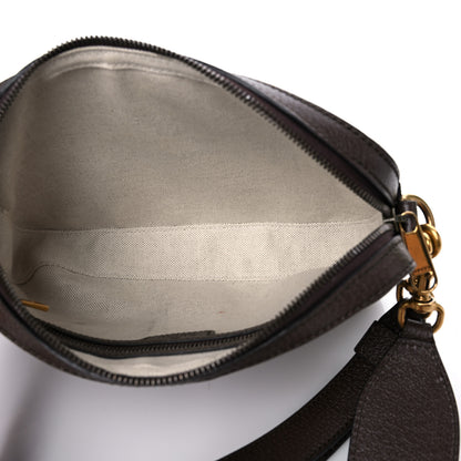 Gucci GG Supreme Monogram Textured Dollar Calfskin Web Ophidia Wristlet Shoulder Bag Beige Ebony New Acero 6 of 15