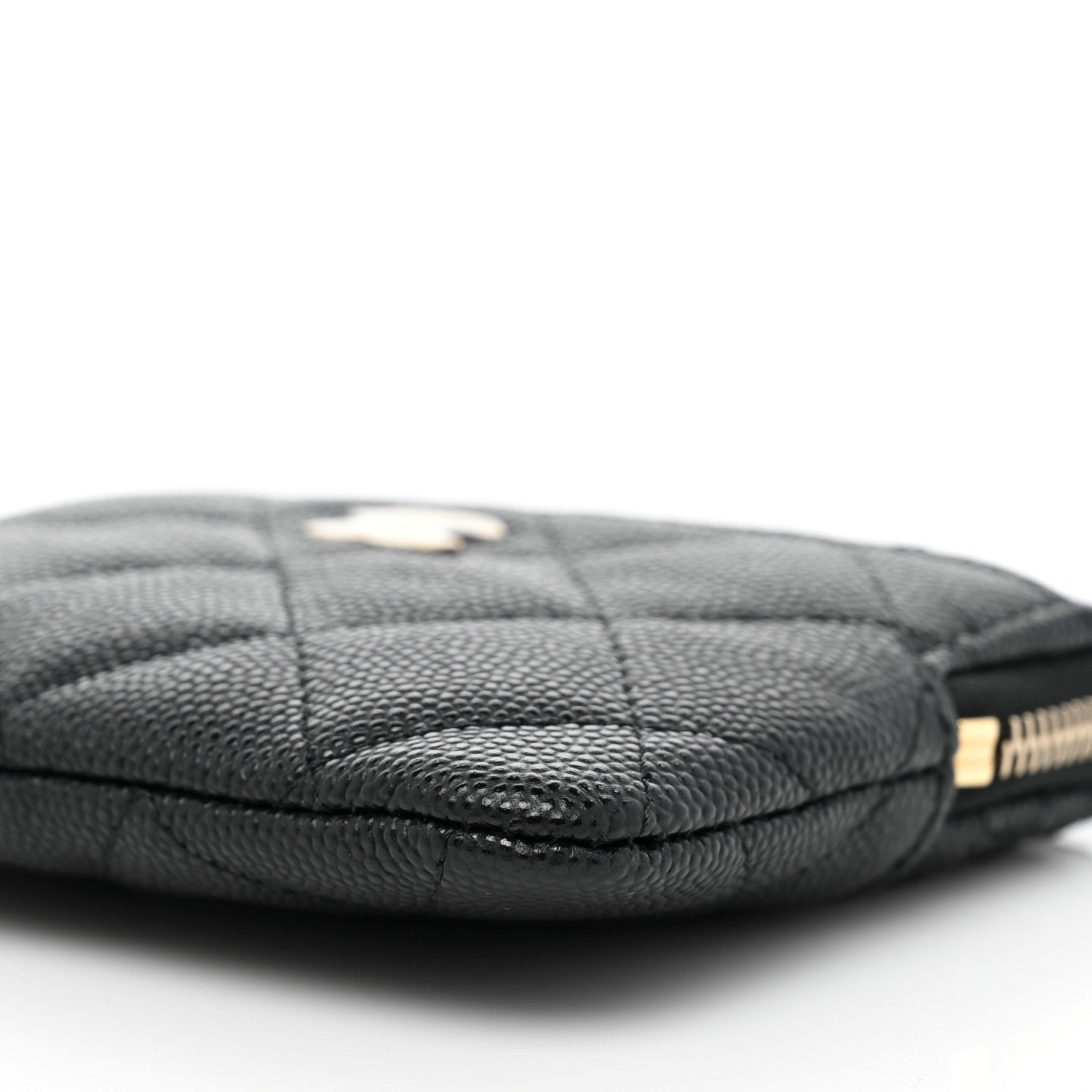 Chanel Caviar Quilted Zip Card Holder Wallet Black 8 of 8