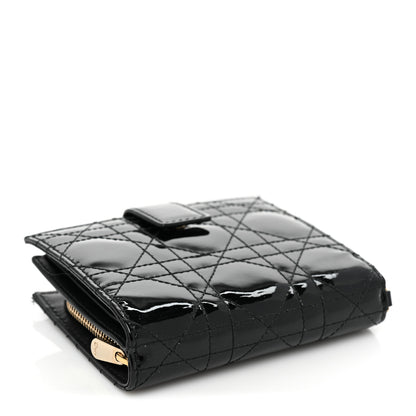 Christian Dior Patent Cannage Lady Dior Eden Wallet Black 4 of 11
