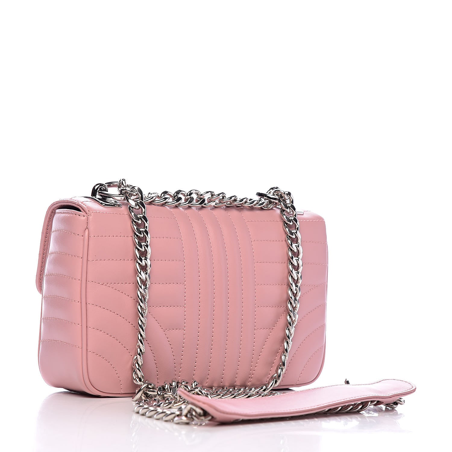 Prada Soft Calfskin Impunture Diagramme Small Chain Flap Shoulder Bag Pesco 3 of 11