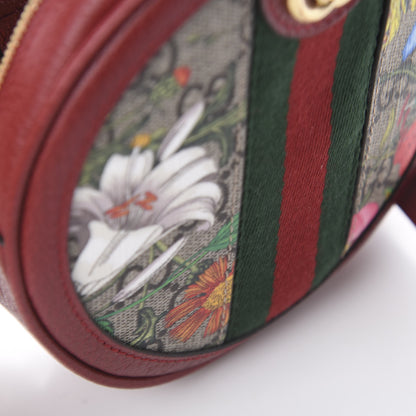 Gucci GG Supreme Monogram Web Flora Mini Ophidia Round Backpack Red 8 of 8