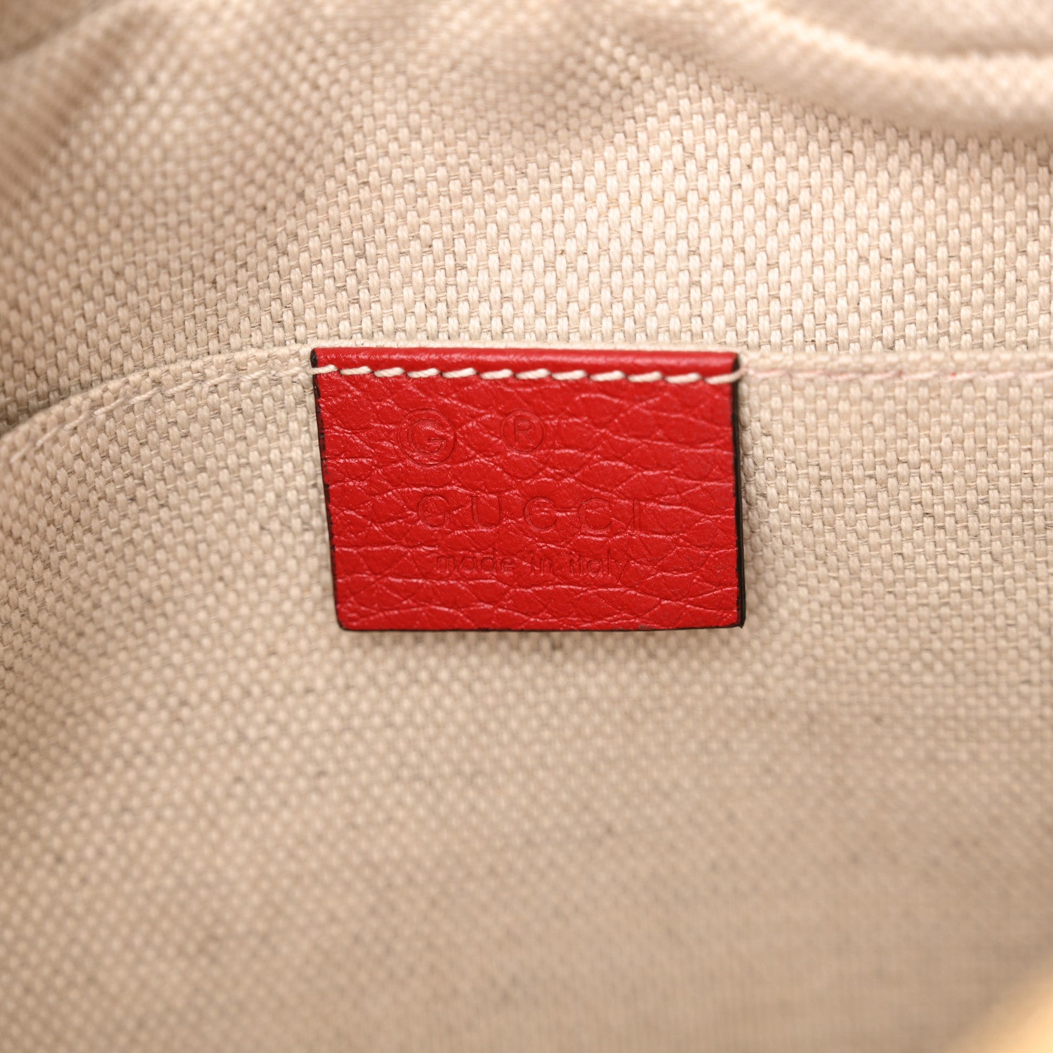 Gucci Pebbled Calfskin Small Soho Disco Bag Vibrant Red 6 of 12
