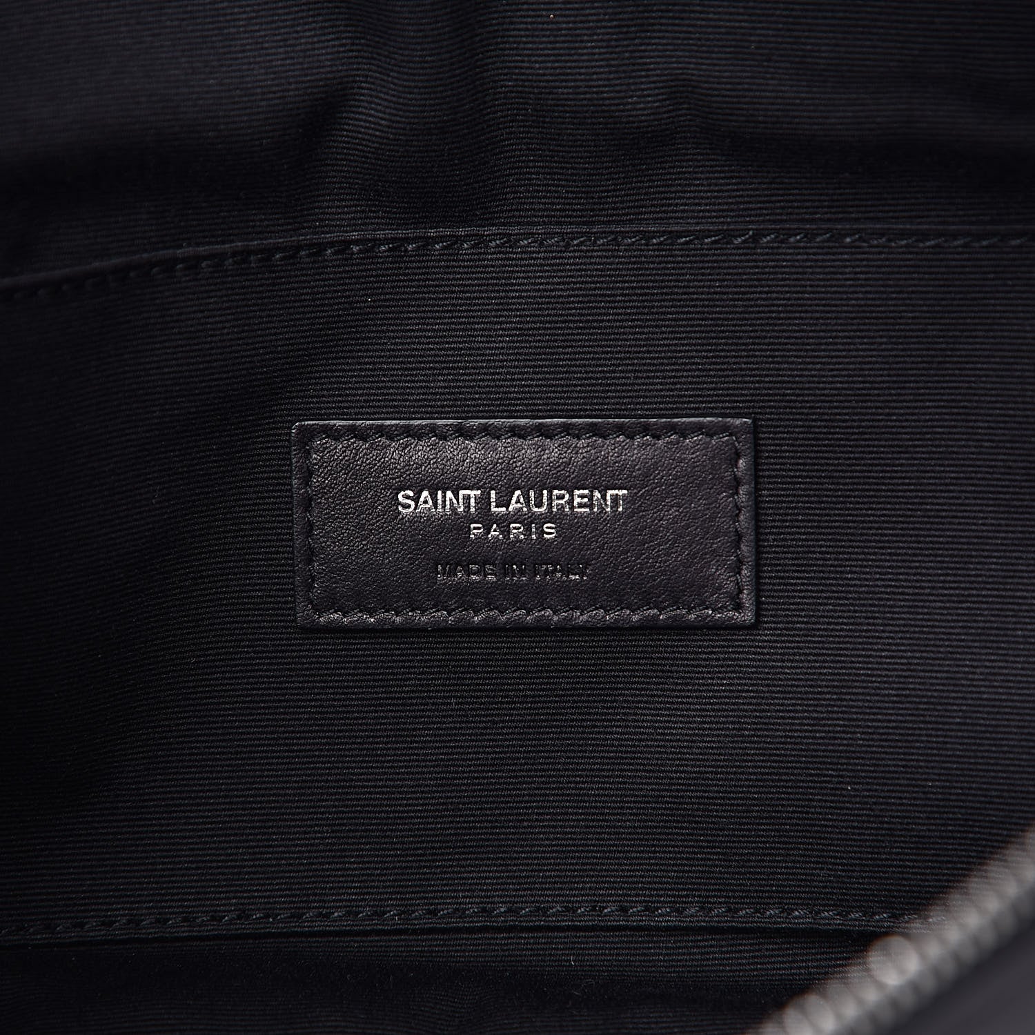 Saint Laurent Lambskin Glitter Belt Bag Metallic Black 6 of 10