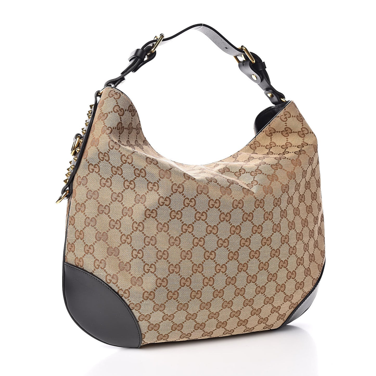 Monogram Medium Patti Stud Hobo Black