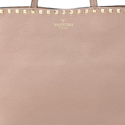 Valentino Garavani Grained Calfskin Rockstud Shoulder Tote Poudre 8 of 15