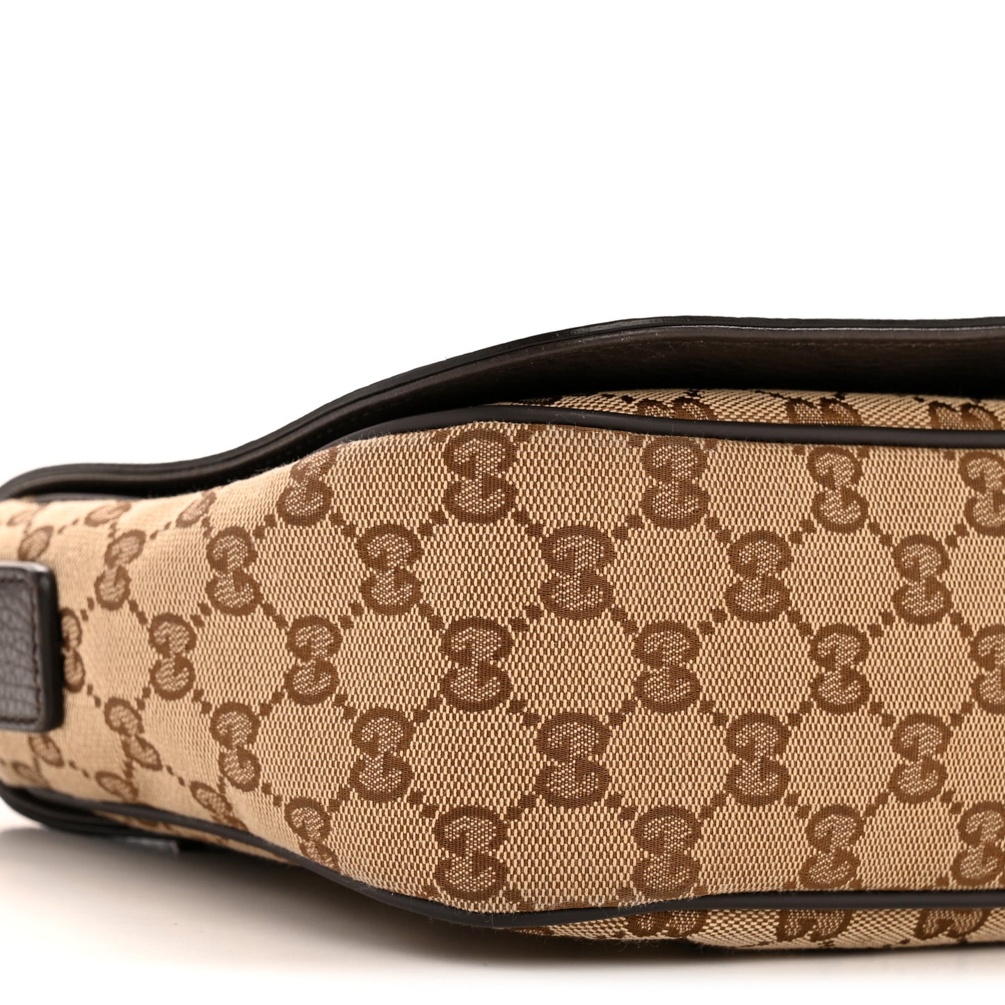 Monogram Flap Messenger Bag Beige Dark Brown