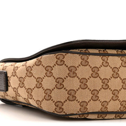 Gucci Monogram Flap Messenger Bag Beige Dark Brown 9 of 11