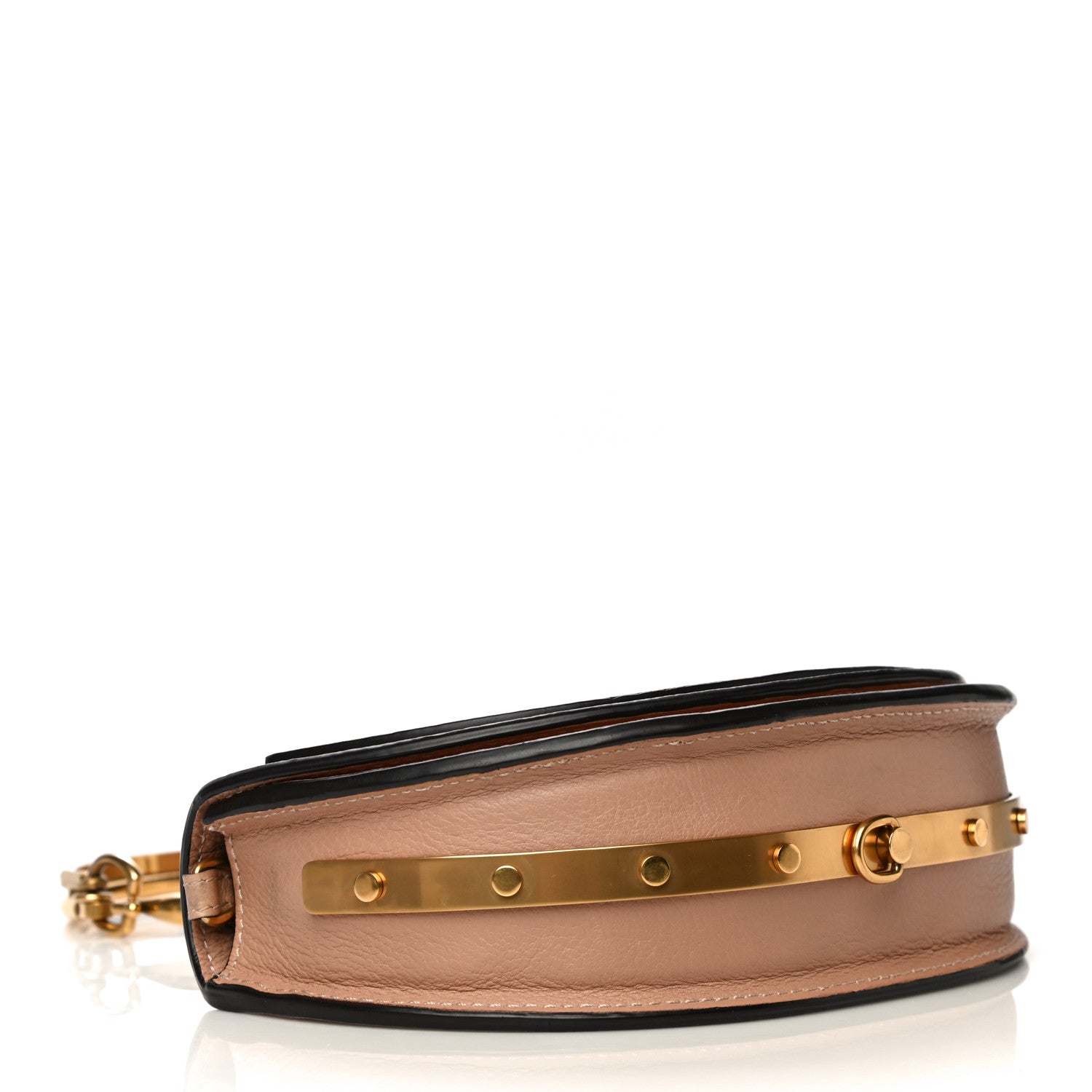 Chloe Calfskin Small Nile Bracelet Minaudiere Bag Biscotti Beige 4 of 9