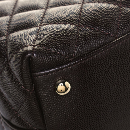 Chanel Caviar Quilted Small Coco Handle Flap Dark Brown 11 of 13