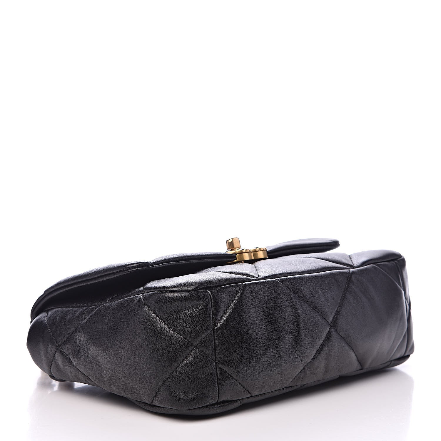 Chanel Goatskin Quilted Medium 19 Flap Black 4 of 12