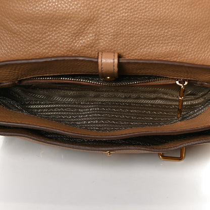 Prada Vitello Daino Push Lock Messenger Bag Noisette 5 of 13