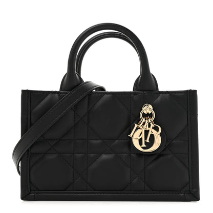 Christian Dior Calfksin Macrocannage Mini Book Tote Black 1 of 10