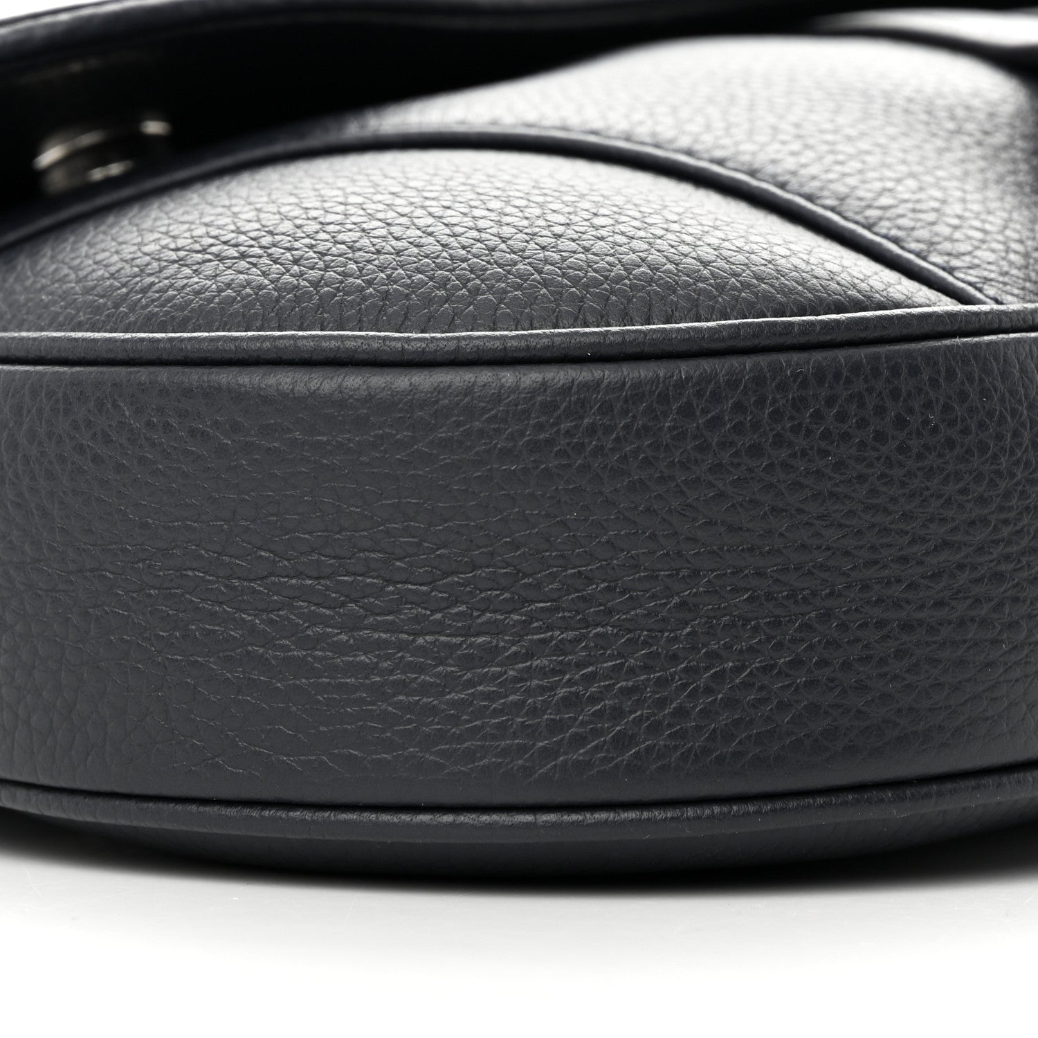 Christian Dior Grained Calfskin Mens Saddle Bag Navy Blue 9 of 11
