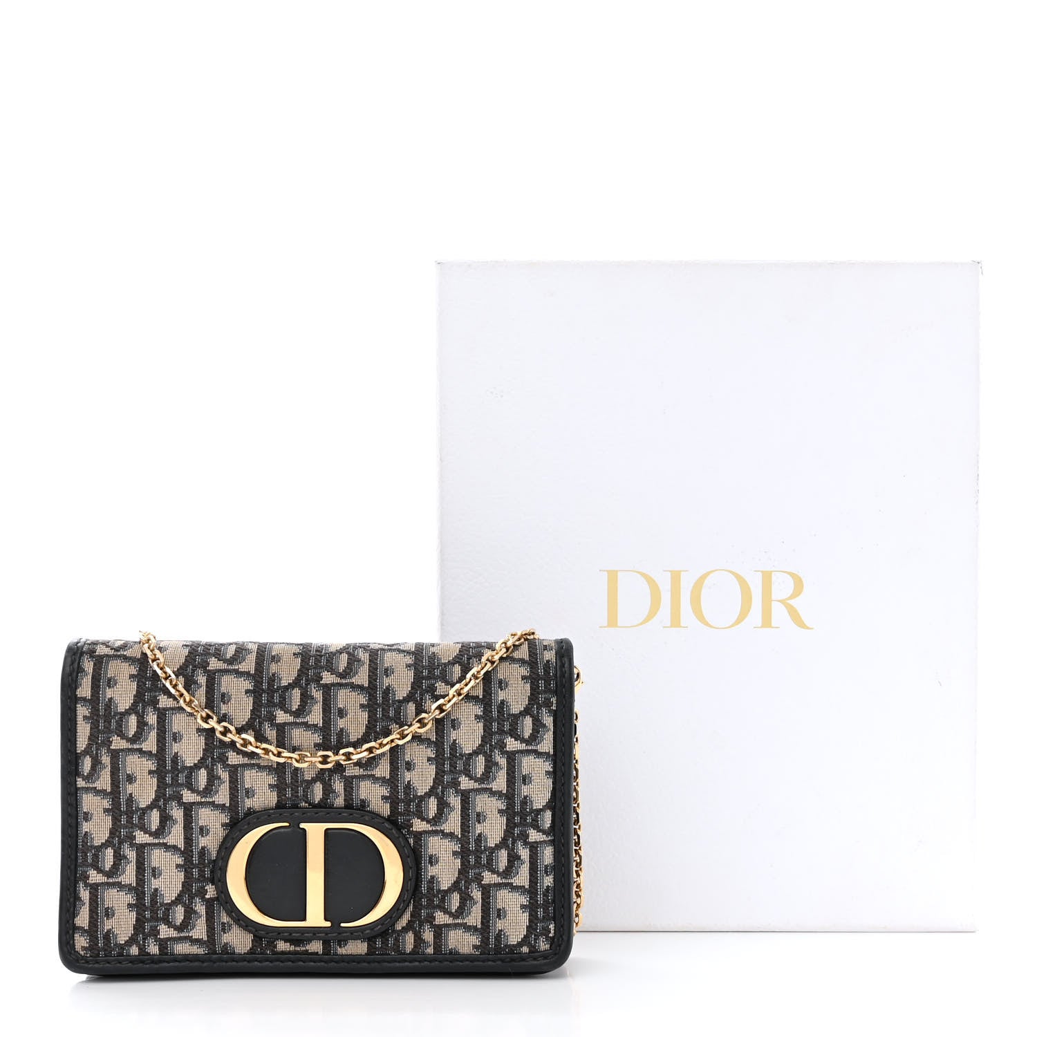Christian Dior Oblique 30 Montaigne 2-In-1 Pouch Blue 14 of 14