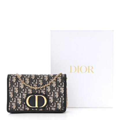 Christian Dior Oblique 30 Montaigne 2-In-1 Pouch Blue 14 of 14