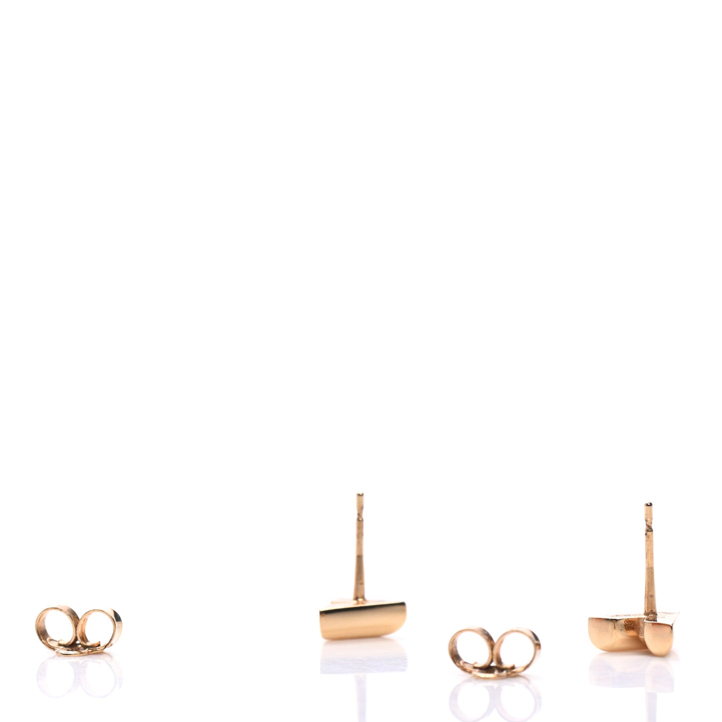 Brass Essential V Stud Earrings Gold