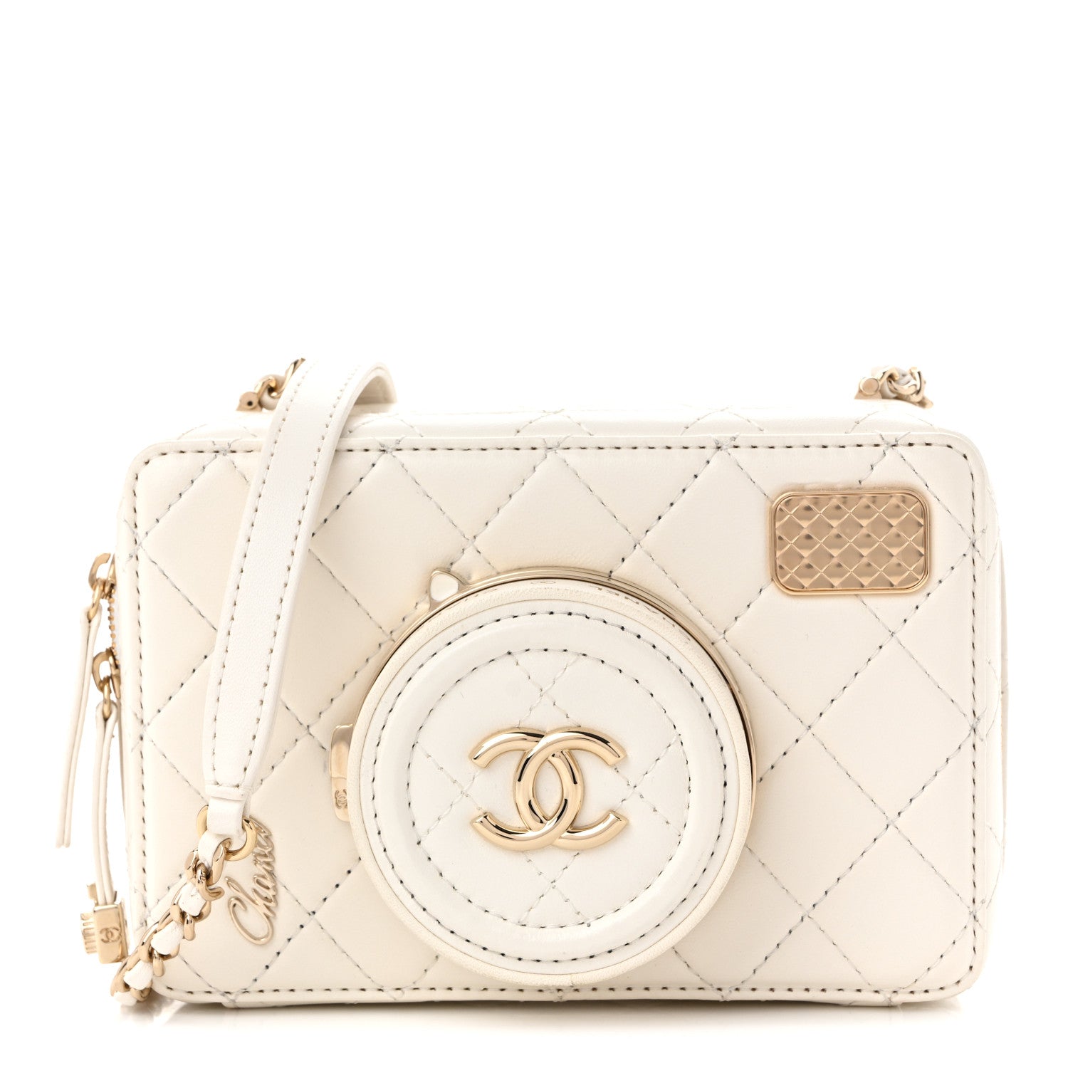 Chanel Lambskin Quilted Coco Click Bag White 1 of 10
