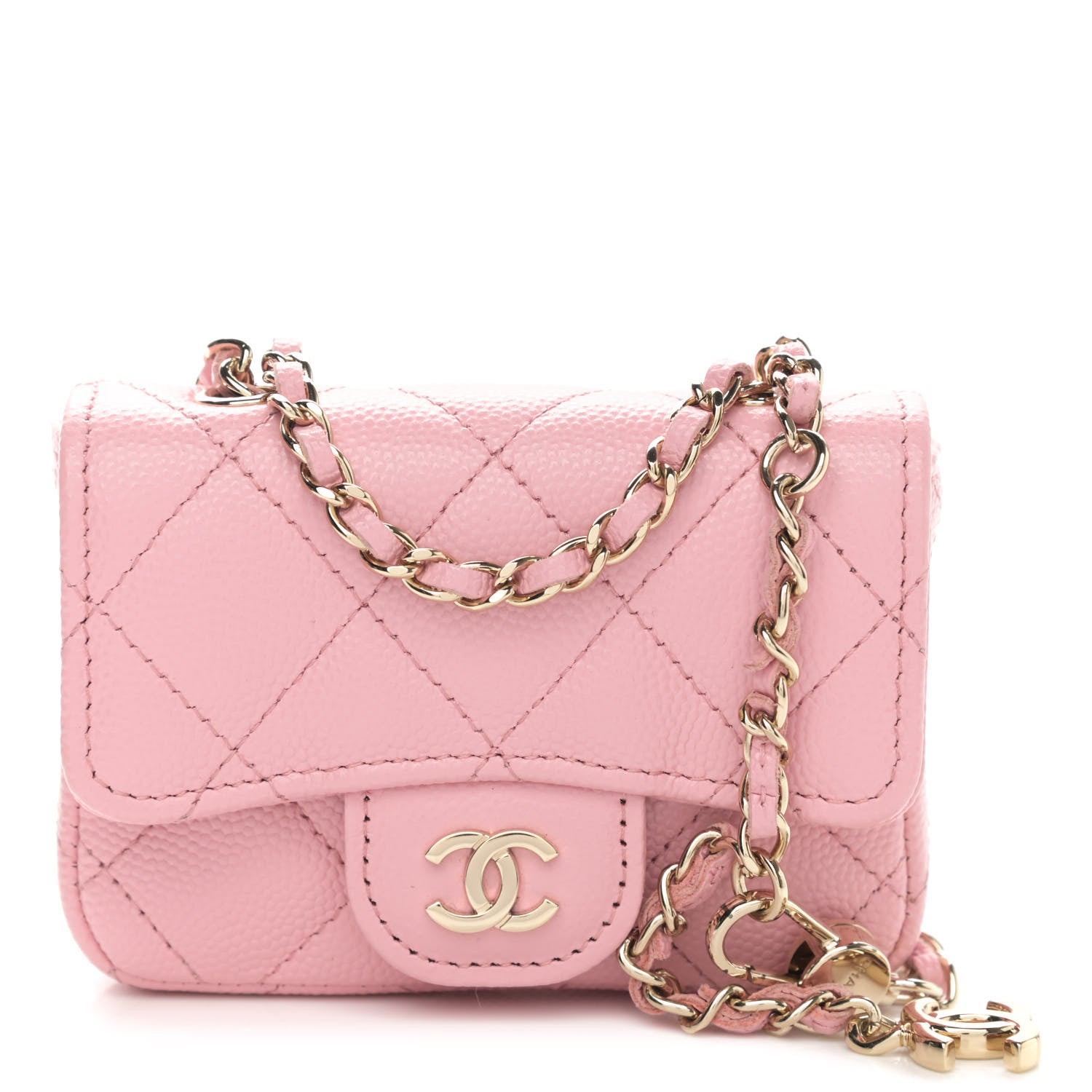Chanel Caviar Quilted Mini Chain Belt Bag Light Pink 1 of 10