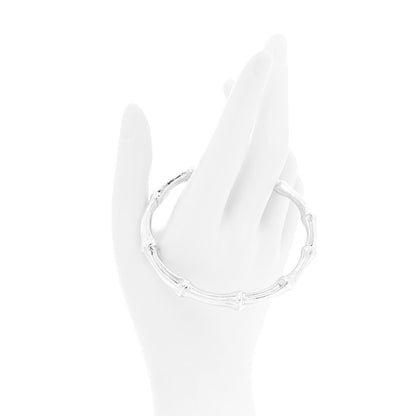 Tiffany Sterling Silver Nature Bamboo Bangle Bracelet 2 of 4