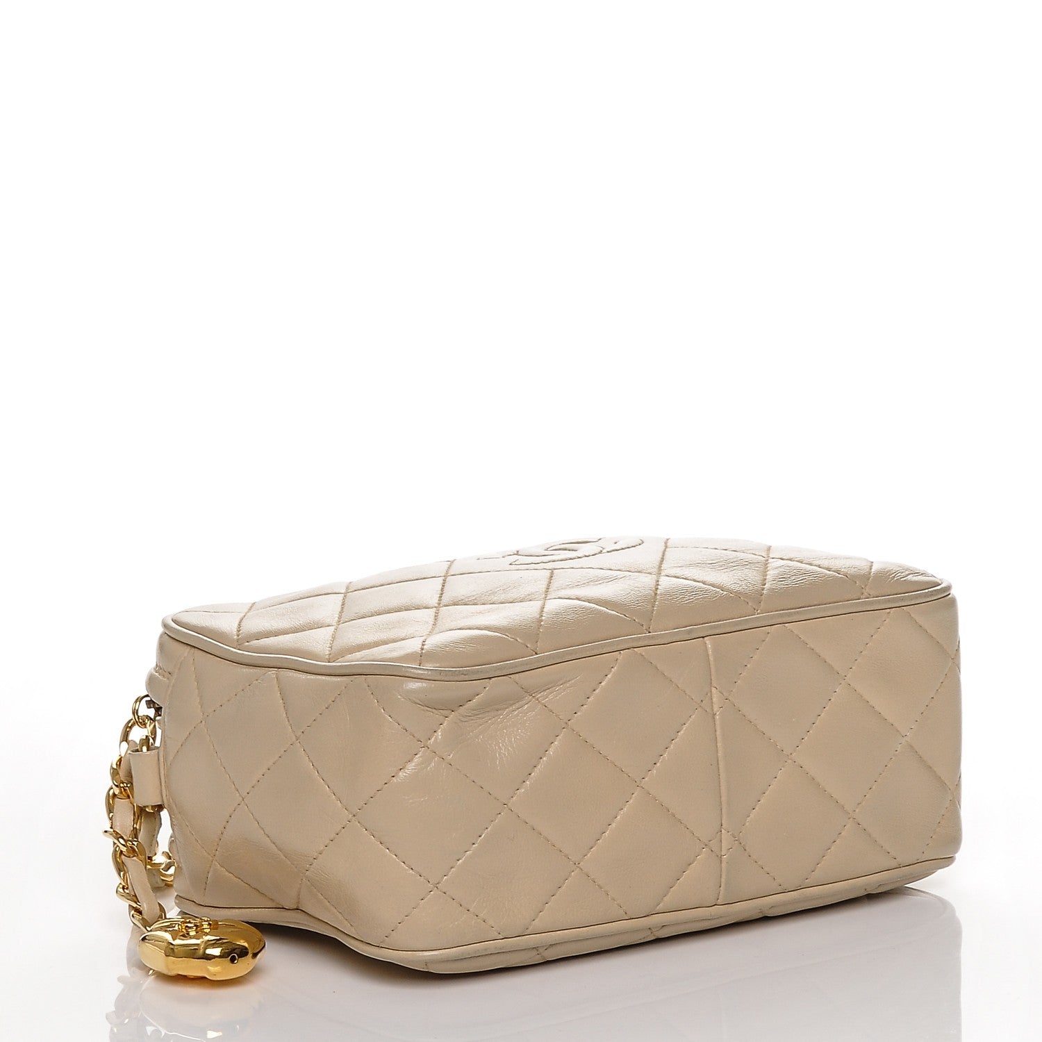 Chanel Lambskin Quilted Camera Case Beige 4 of 10
