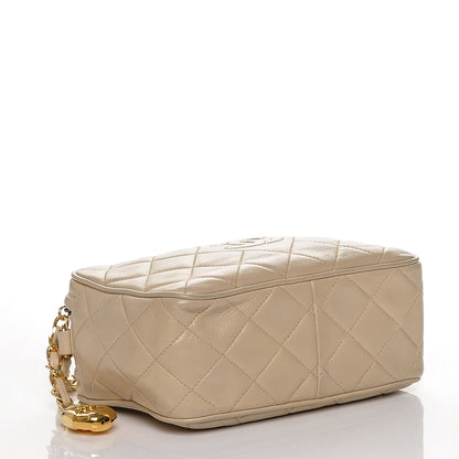 Chanel Lambskin Quilted Camera Case Beige 4 of 10