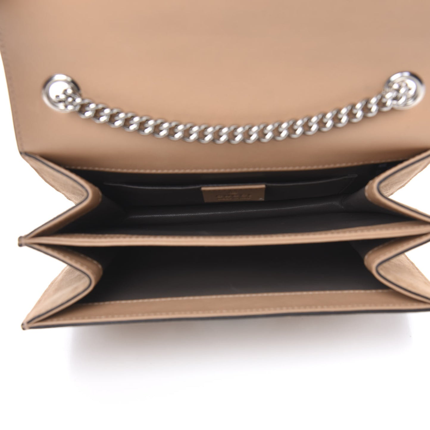Suede Crystal Small Interlocking G Shoulder Bag Taupe