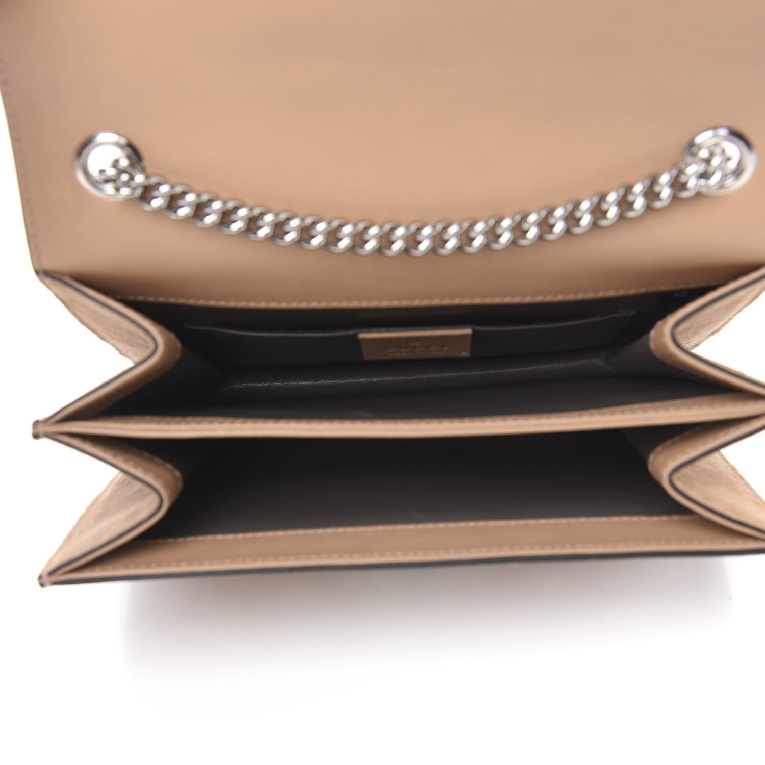 Gucci Suede Crystal Small Interlocking G Shoulder Bag Taupe 5 of 11
