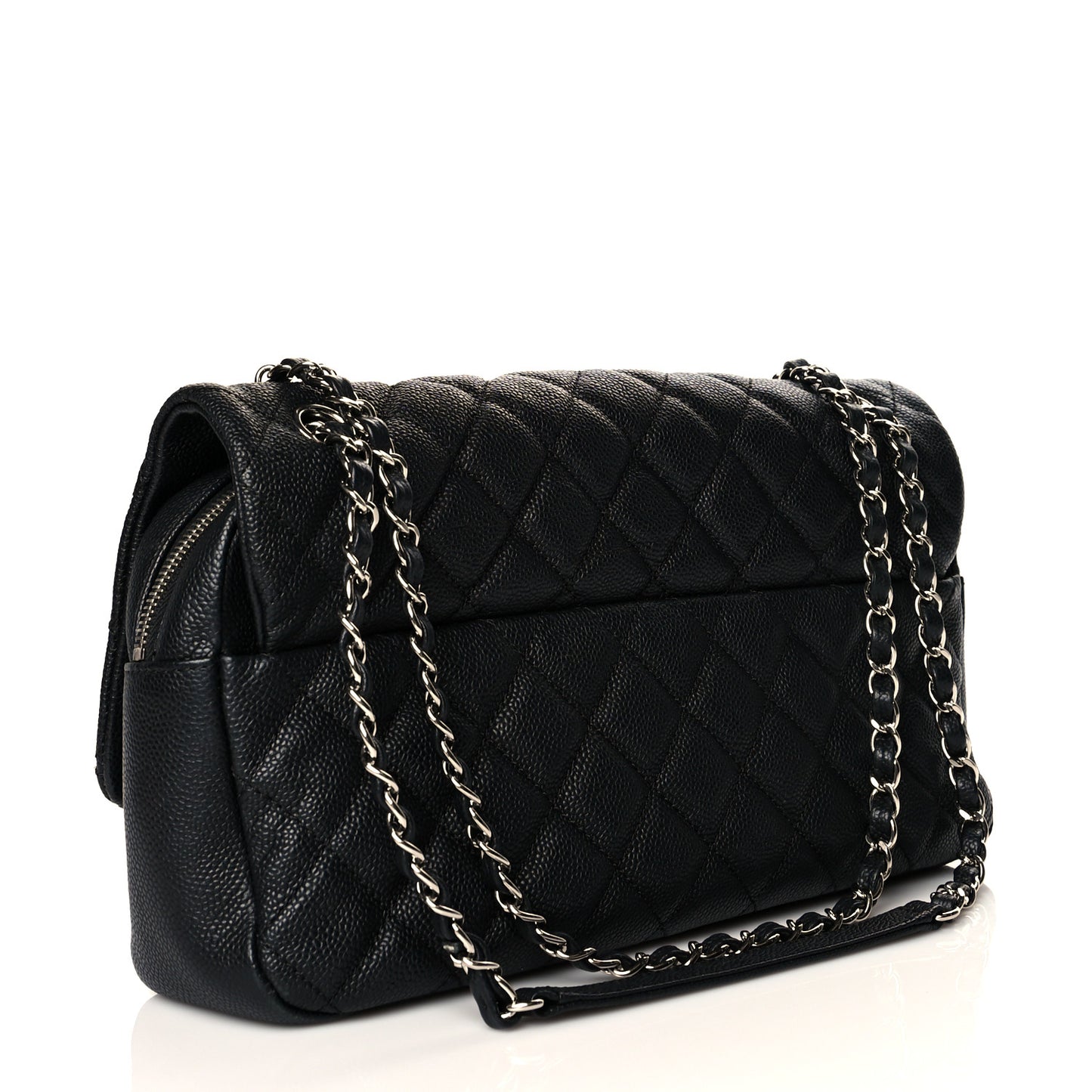 Caviar Quilted Jumbo Easy Flap Black