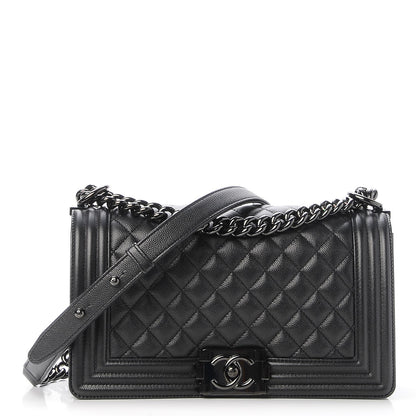 Chanel Caviar Quilted Medium Boy Flap So Black 1 of 9