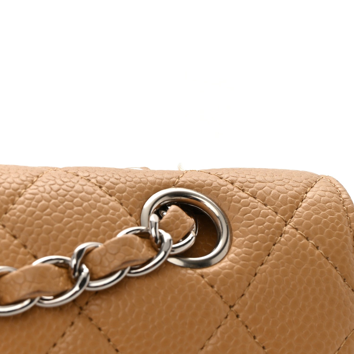 Chanel Caviar Quilted Medium Double Flap Beige 17 of 20
