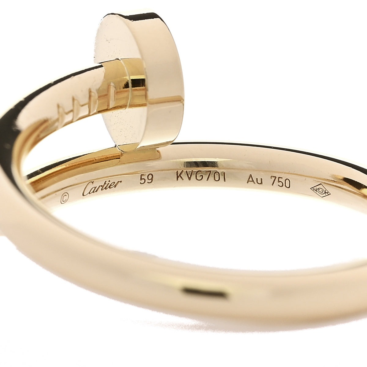 Cartier 18K Yellow Gold Juste Un Clou Ring 59 8.75 4 of 6