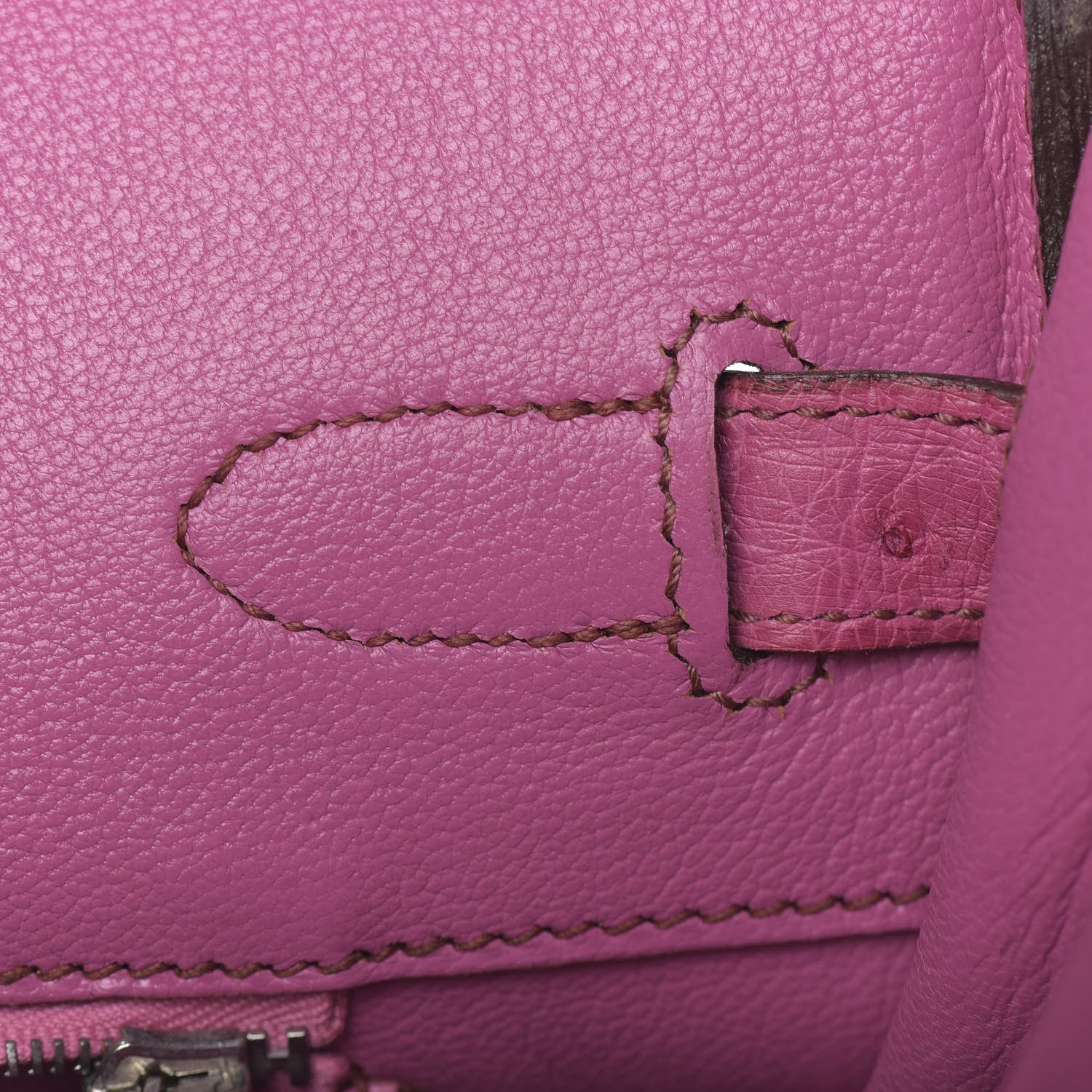 Hermes Ostrich Birkin 35 Fuchsia 18 of 36